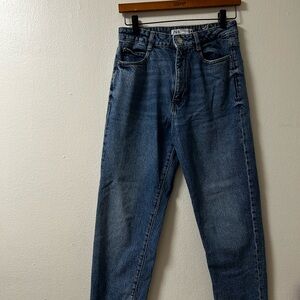 Zara Classic Blue Denim Mom Jeans